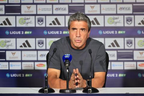 David Guion en conférence de presse après Bordeaux-Amiens (saison 2023/2024)