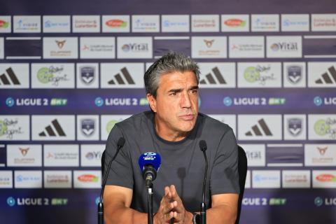 David Guion en conférence de presse après Bordeaux-Amiens (saison 2023/2024)