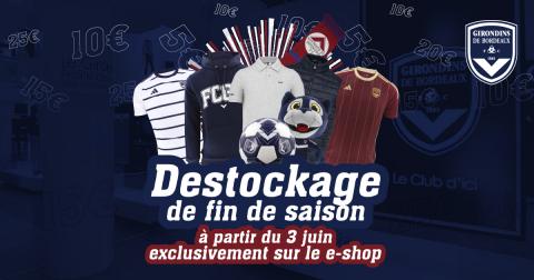 Le destockage joue les prolongations sur la boutique en ligne du Club