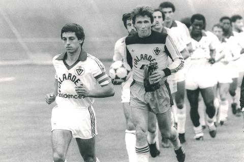 L'équipe des Girondins, menée par Alain Giresse